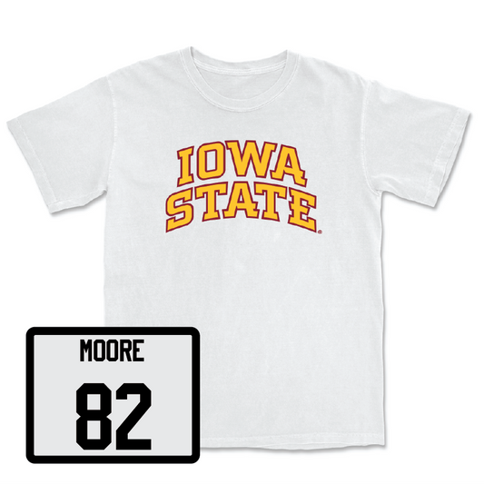 White Football Iowa State Comfort Colors Tee 3 Youth Small / Tyler Moore | #82
