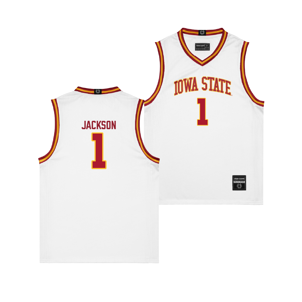 Iowa State Men's Basketball White Jersey - Dishon Jackson