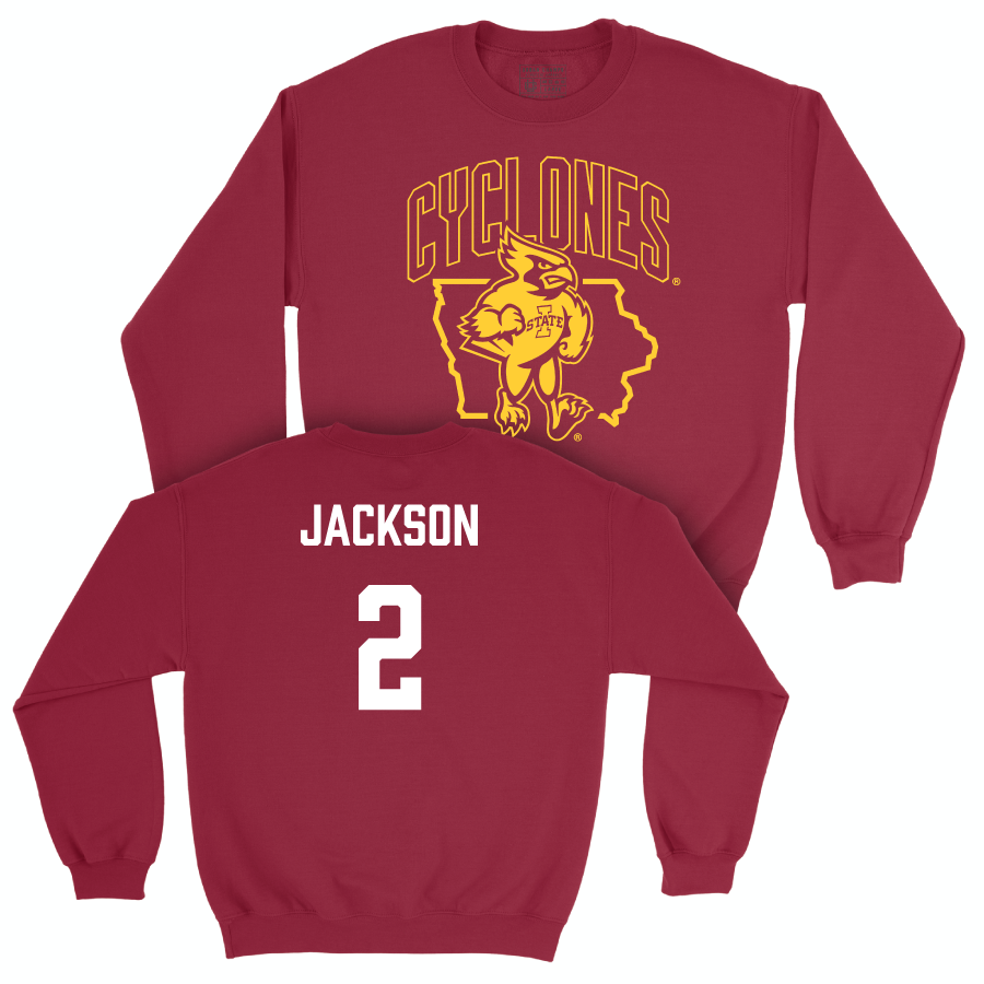 Iowa State Women's Basketball Crimson Cy Crewneck  - Arianna Jackson