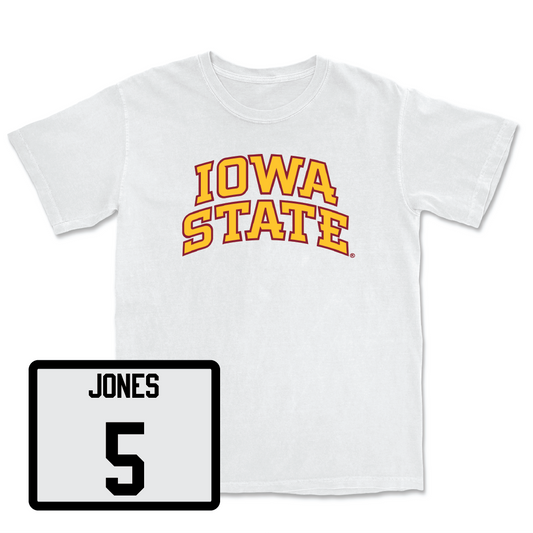 White Men's Basketball Iowa State Comfort Colors Tee - Curtis Jones