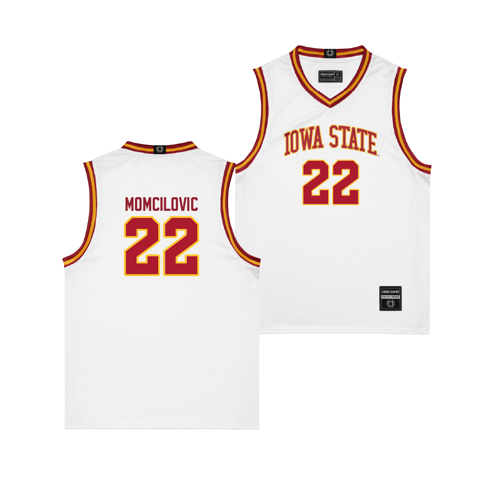 Iowa State Men's Basketball White Jersey - Milan Momcilovic