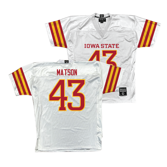 Iowa State Football White Jersey - Caden Matson | #43