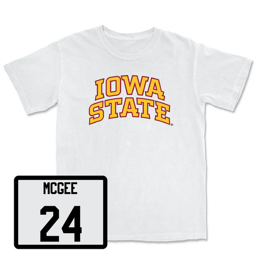 White Football Iowa State Comfort Colors Tee - Treyveon McGee