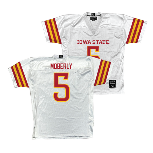 Iowa State Football White Jersey - Connor Moberly | #5