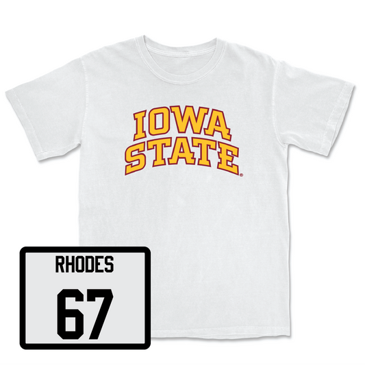 White Football Iowa State Comfort Colors Tee  - Carson Rhodes